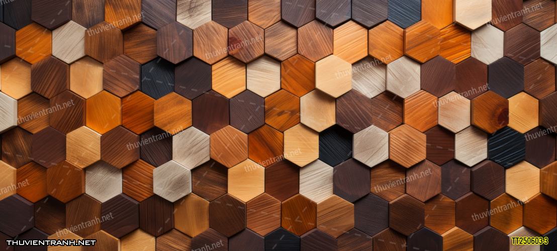 Tranh dán tường 3D trừu tượng- -TT250603-3 - Tranh tường chất lượng cao